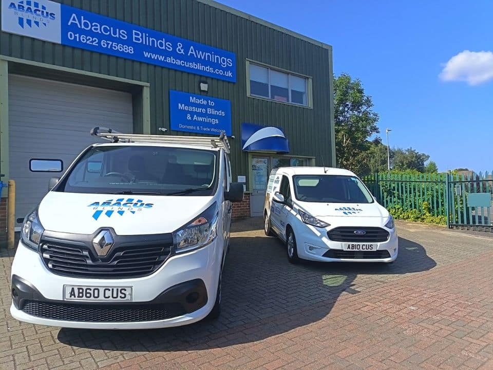 Abacus Blinds vans and Maidstone showroom in Kent